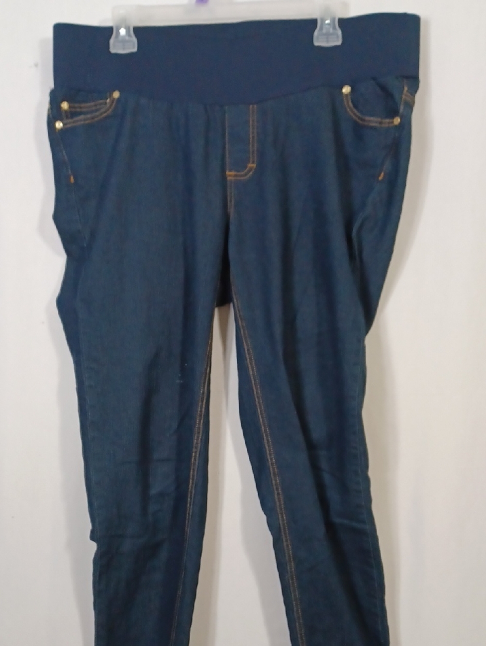 Oh! Mamma Dark Blue Maternity Jeggings with Stretch Waistband